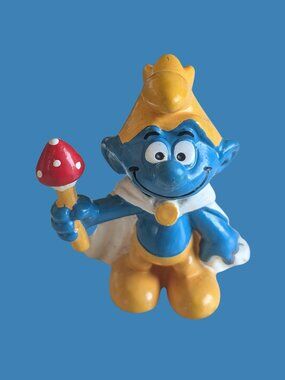 5/$20 King Smurf 20074 Vintage Bully/Schleich PVC Figure